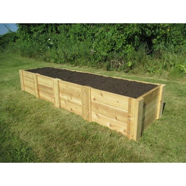 Deep Root Cedar Raised Garden Bed, 2 ft. x 8 ft. x 16.5 in., Patioplus, Mfr#: PA2653274